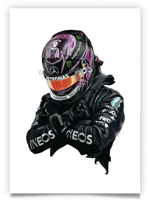 Portraiture poster of Lewis Hamilton