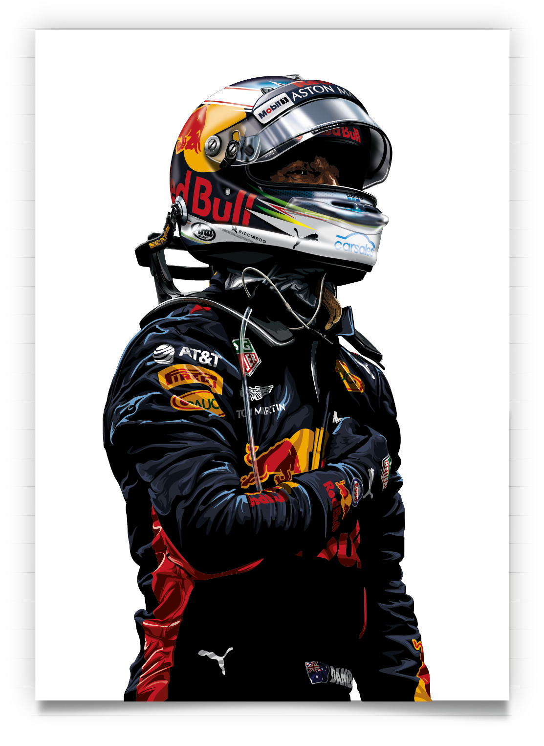 Daniel Ricciardo F1 Monaco 2018 Win Poster – OMAC Design