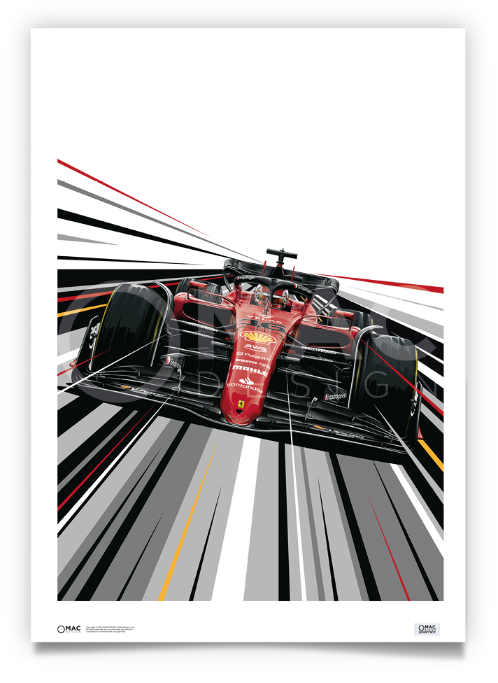 2022 Ferrari F1-75 - Charles Leclerc Poster – OMAC Design