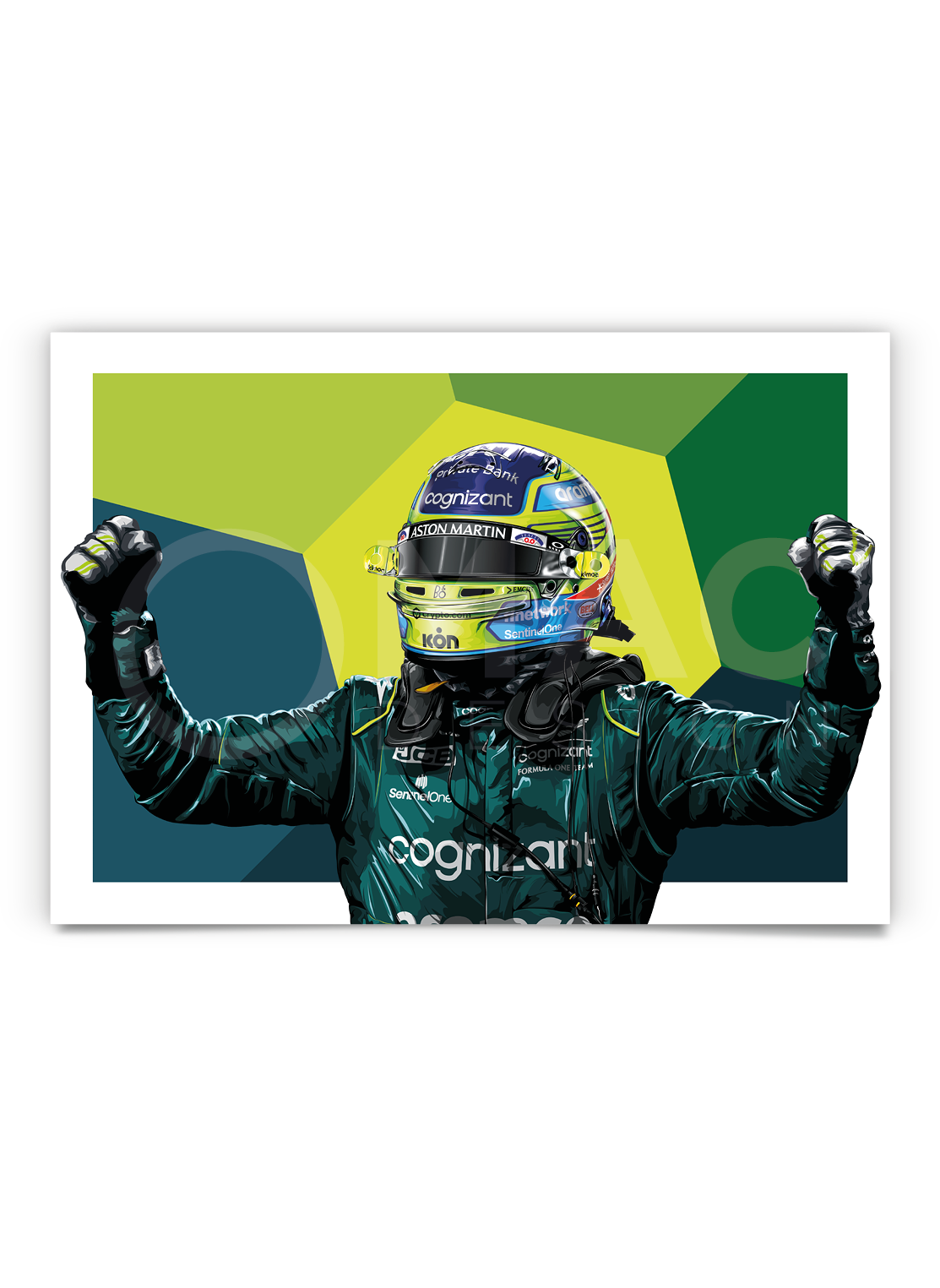 Fernando Alonso 2023 Aston Martin Poster – OMAC Design