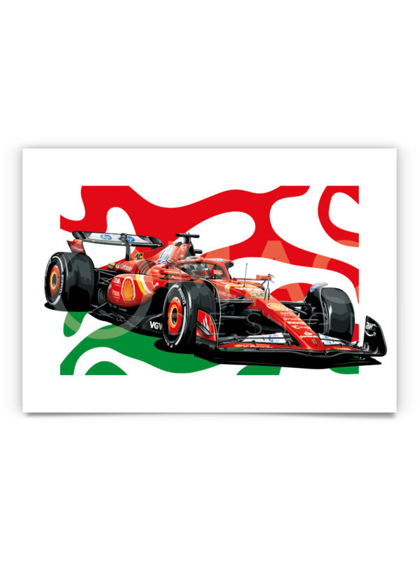 Charles Leclerc 2024 Monza Grand Prix Victory Poster