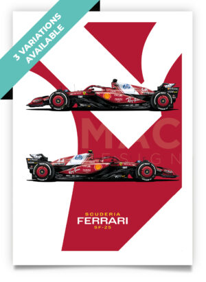 2025 Ferrari SF25 Formula 1 Poster