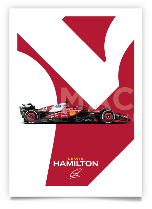 2025 Ferrari SF25 Formula 1 Poster - Image 2